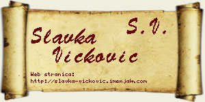 Slavka Vicković vizit kartica